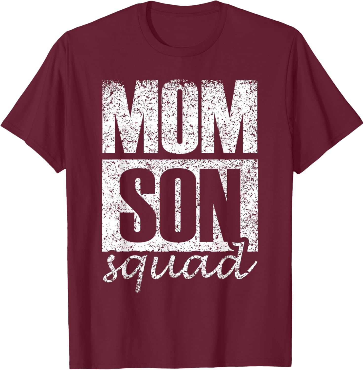 Mum Son Squad Sons Mother's Day Matching Mother Son Mum T-Shirt - T-Shirt | Maroon
