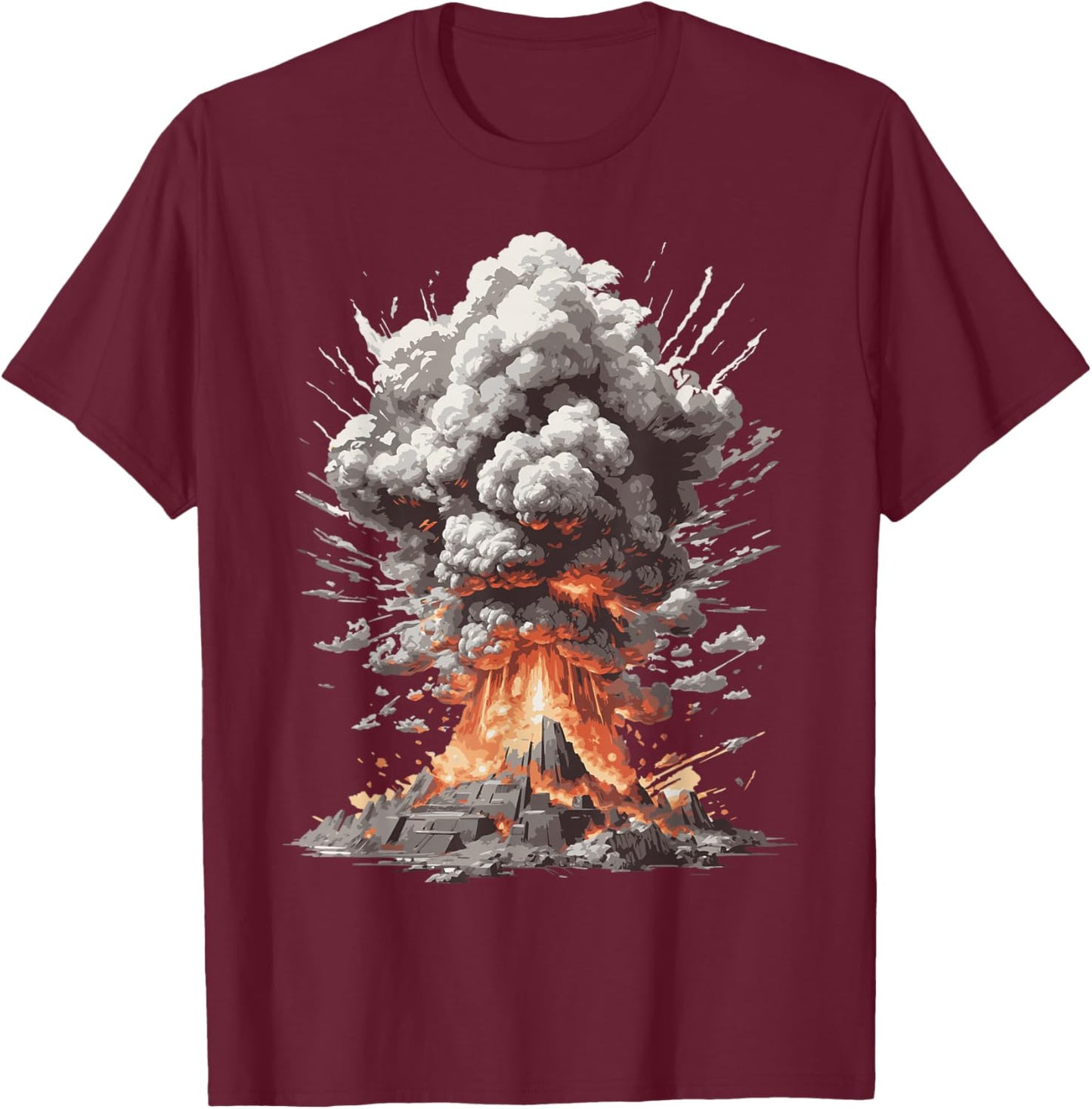 Atomic Bomb Explosion Nuclear Mushroom Fission Physicists T-Shirt - T-Shirt | Maroon