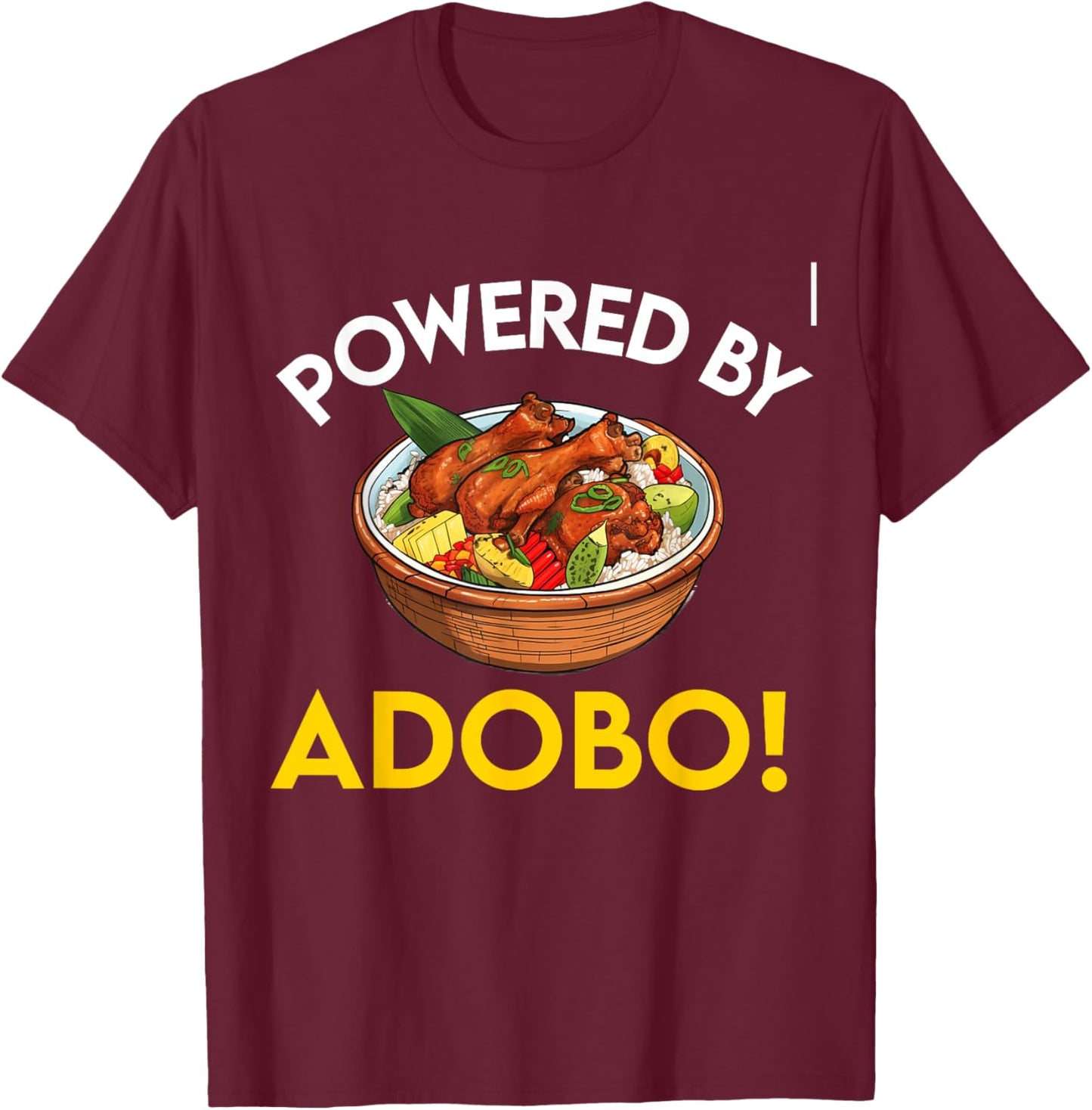 Filipino Philippines Women Men Filipino Food Tagalog Adobo T-Shirt - T-Shirt | Maroon