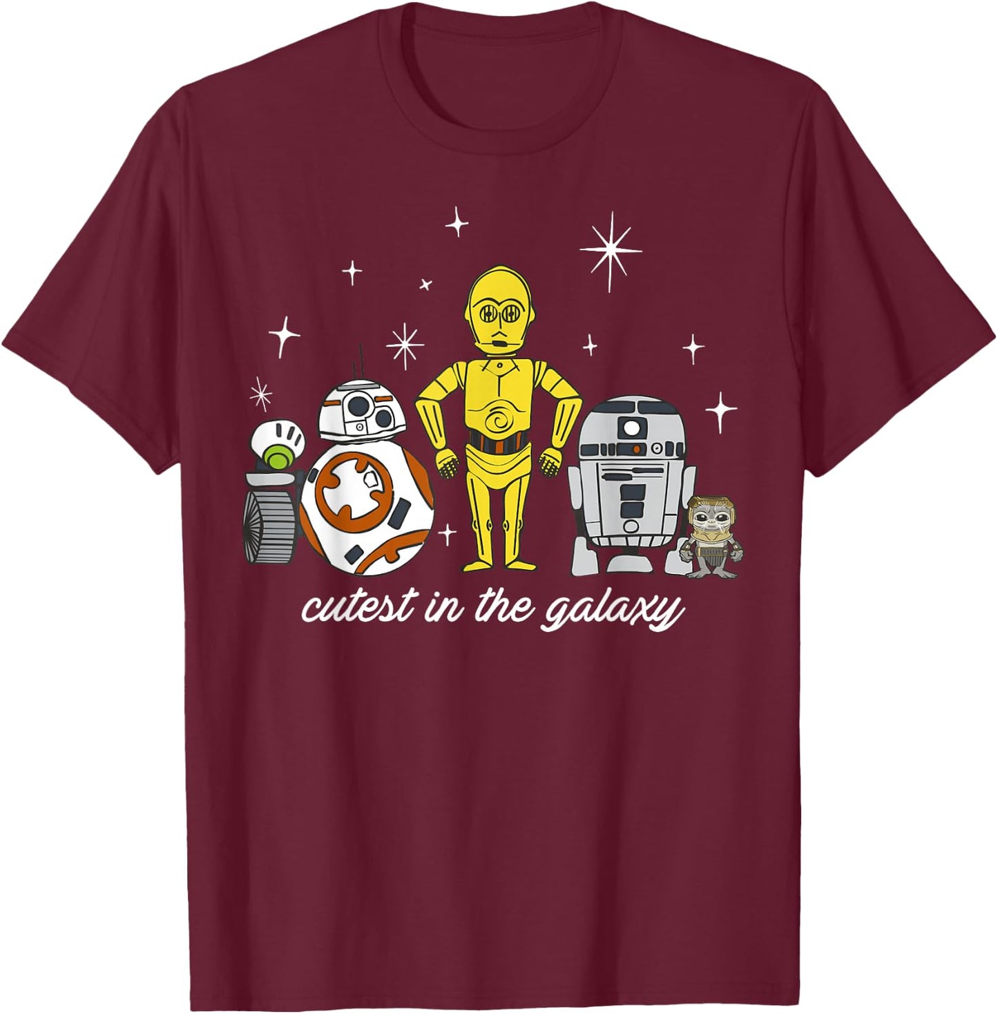 Star Wars Babu Frik & Droids Cutest In The Galaxy T-Shirt - T-Shirt | Maroon