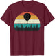 Retro Hot Air Balloon - Cool Sunset T-Shirt - T-Shirt | Maroon