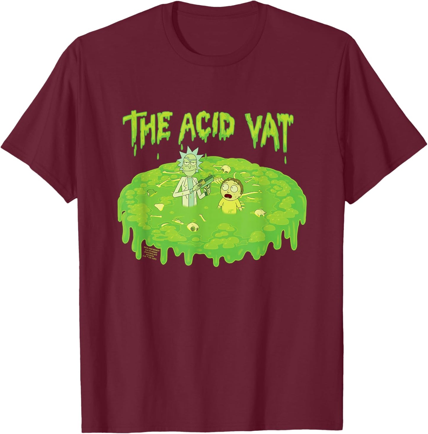 Rick and Morty The Acid Vat T-Shirt - T-Shirt | Maroon