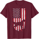 English Setter Dog Silhouette Shirts, 4th Of July USA Flag Kids Men T-Shirt - T-Shirt | Maroon