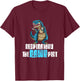 Respiratory Therapist Funny Dinosaur TheRAWRpist Therapy T-Shirt - T-Shirt | Maroon