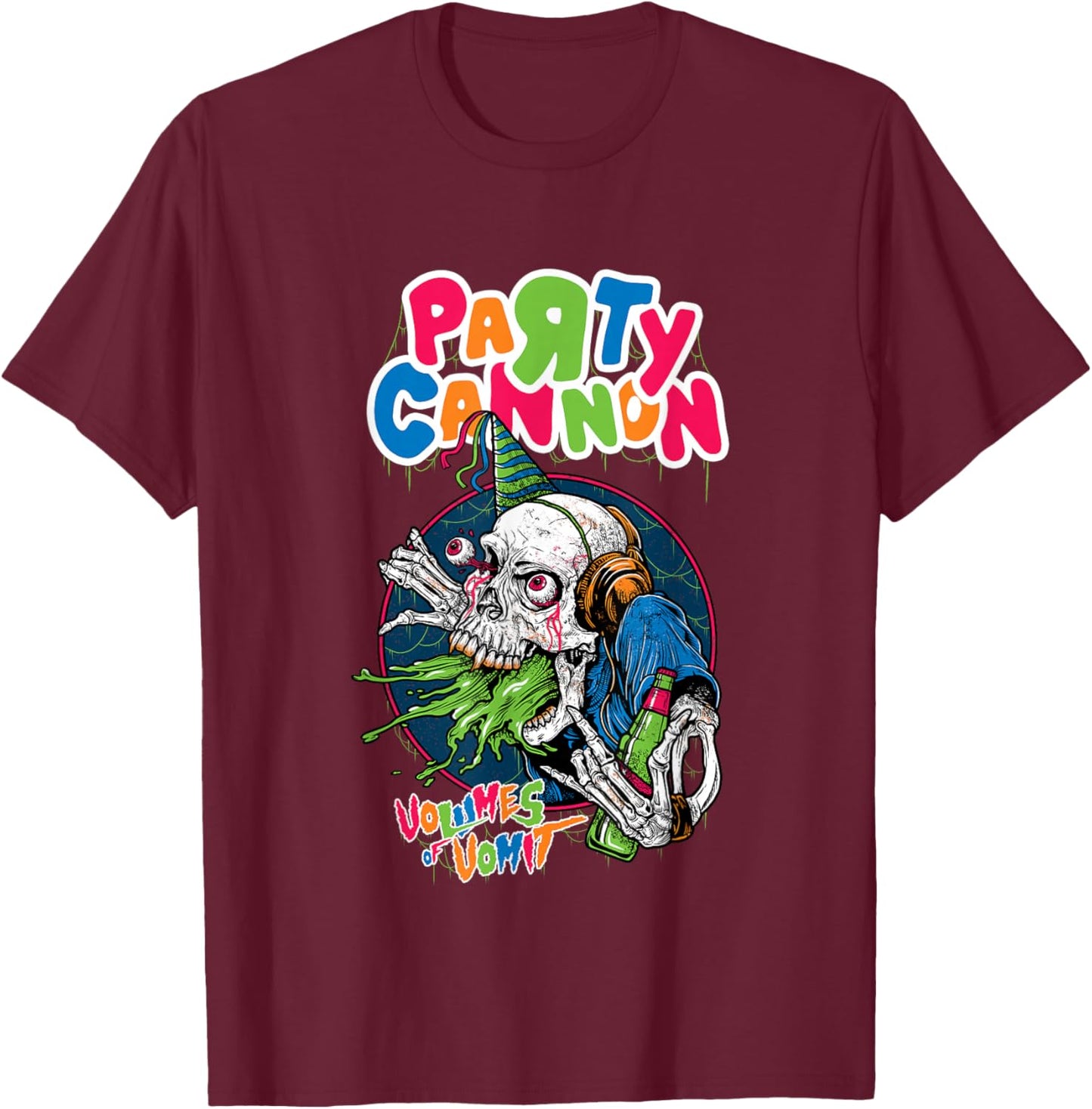 Partykanone Erbrechen T-Shirt - T-Shirt | Maroon