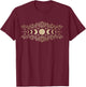 Moon Phases Sky Space Space Science Astronomy T-Shirt - T-Shirt | Maroon