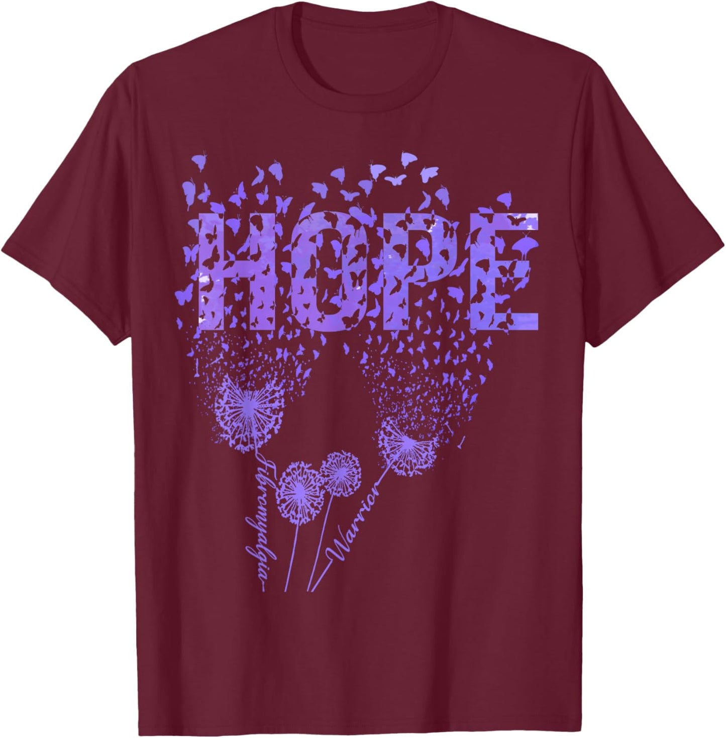 Fibromyalgia Awareness T-Shirt - T-Shirt | Maroon