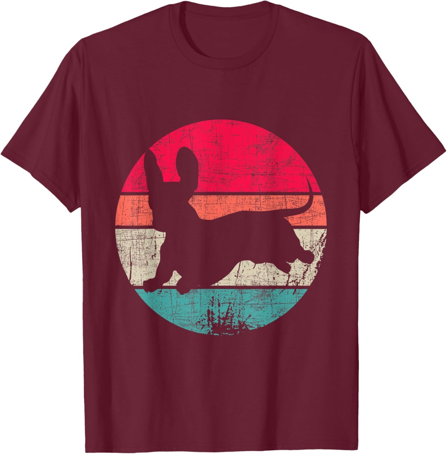Retro Vintage Dachshund - Dog Trainer 60s 70s Animal Breeder Men Women Girls Kids T-Shirt - T-Shirt | Maroon