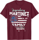 Name Martinez US Flag Martinez Surname Martinez T-Shirt - T-Shirt | Maroon