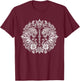 Sak Yant Muay Thai Art Tattoo Twin Tiger Kickboxing Thailand T-Shirt - T-Shirt | Maroon