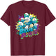 The Smurfs Movie Village Blue Power Smurfette T-Shirt - T-Shirt | Maroon