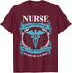 Nurse practitioner brain of a doctor heart of a nurse Nurses T-Shirt - T-Shirt | Maroon