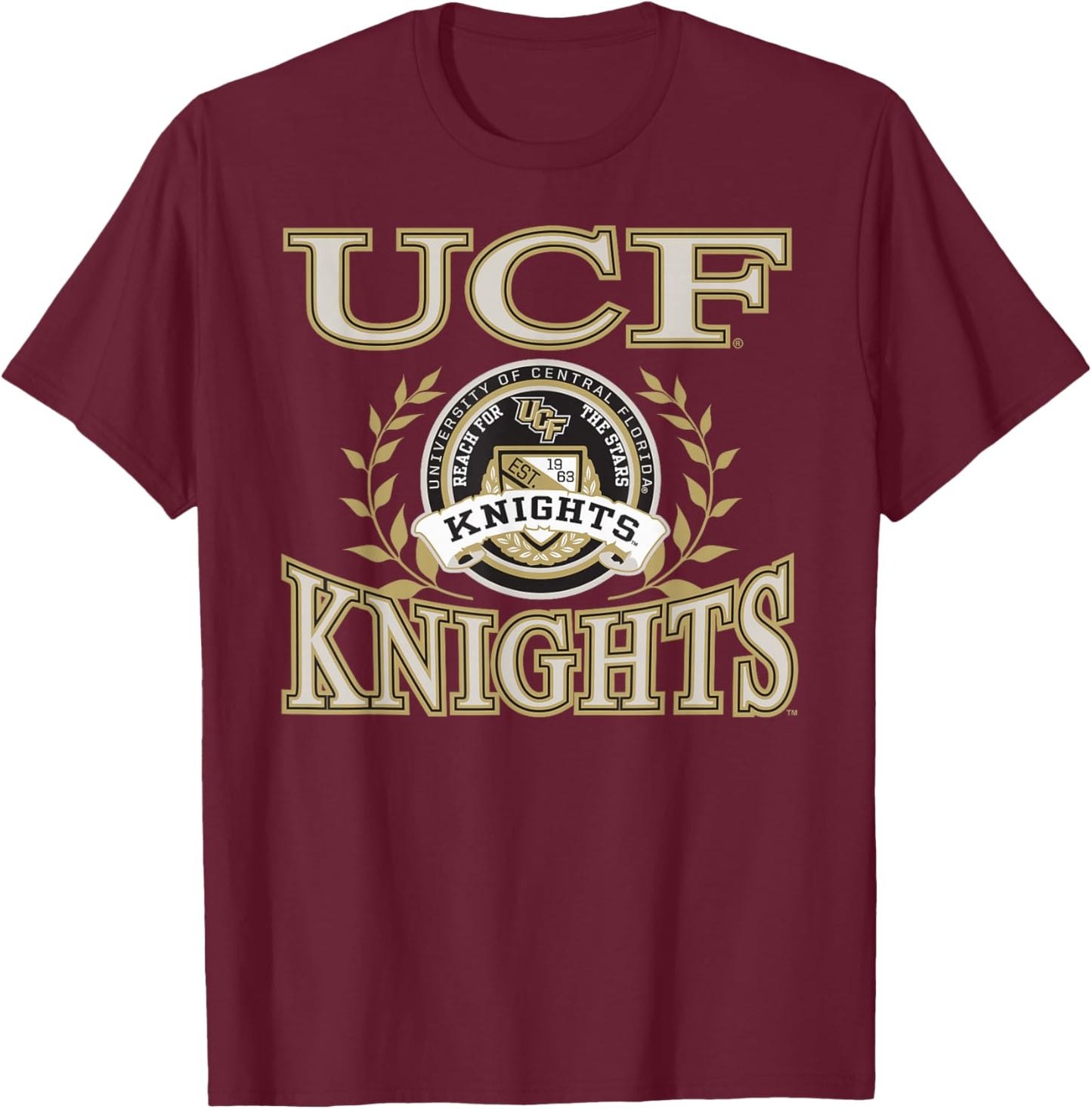 Central Florida Golden Knights Laurels Dark Heather T-Shirt - T-Shirt | Maroon