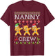 Gingerbreads Dabbing Together Nanny Crew Christmas Family T-Shirt - T-Shirt | Maroon