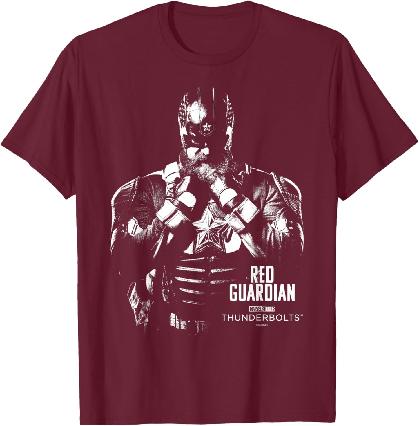 Marvel's Thunderbolts - Red Guardian Silhouette T-Shirt - T-Shirt | Maroon