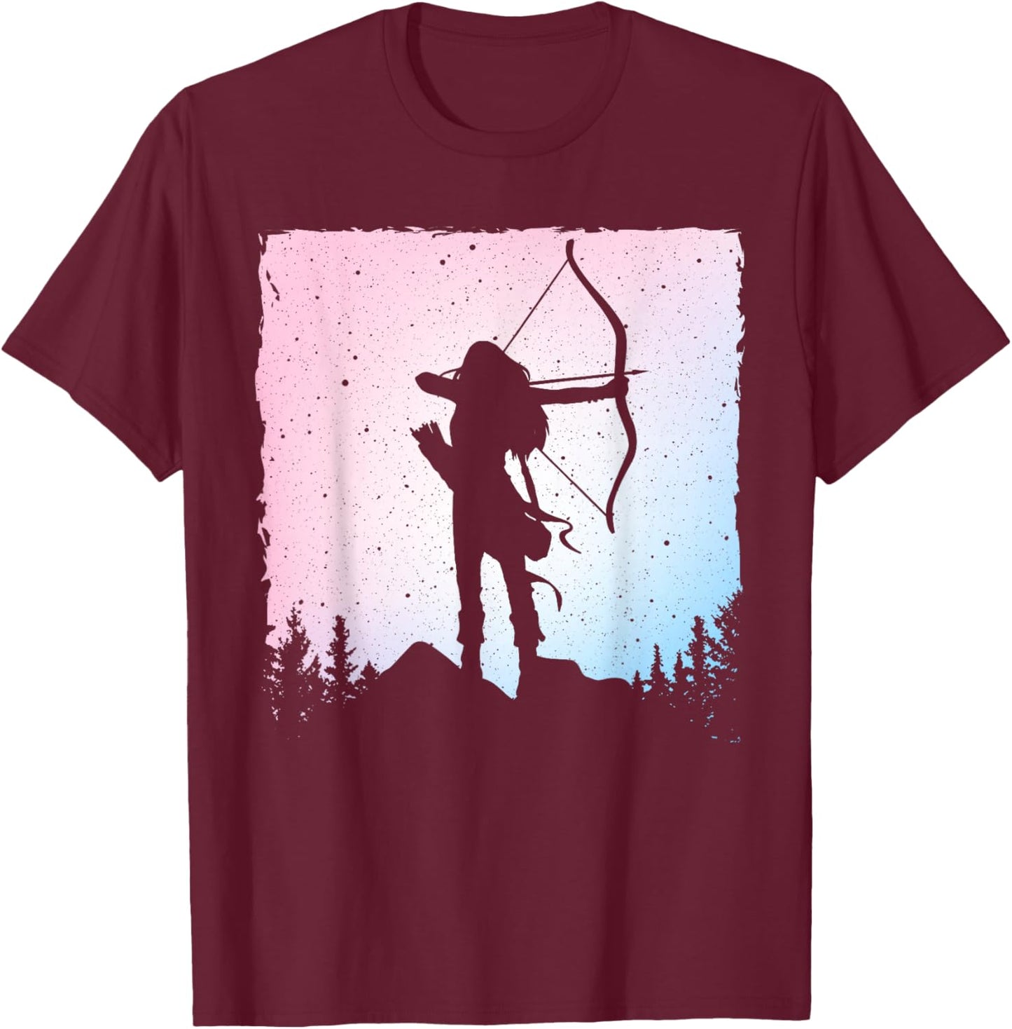 Cute Archery Design Women Kids Archer Archery Lovers T-Shirt - T-Shirt | Maroon