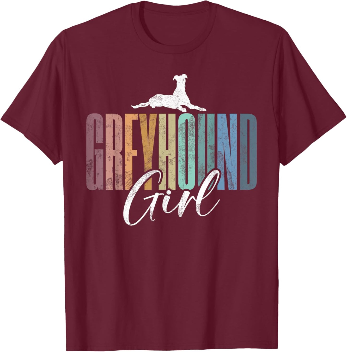 Greyhound Girl T-Shirt - T-Shirt | Maroon