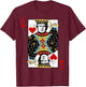Trump King K of Hearts Playing Card Patriotic Trump 2024 Women Kids Men T-Shirt - T-Shirt | Maroon