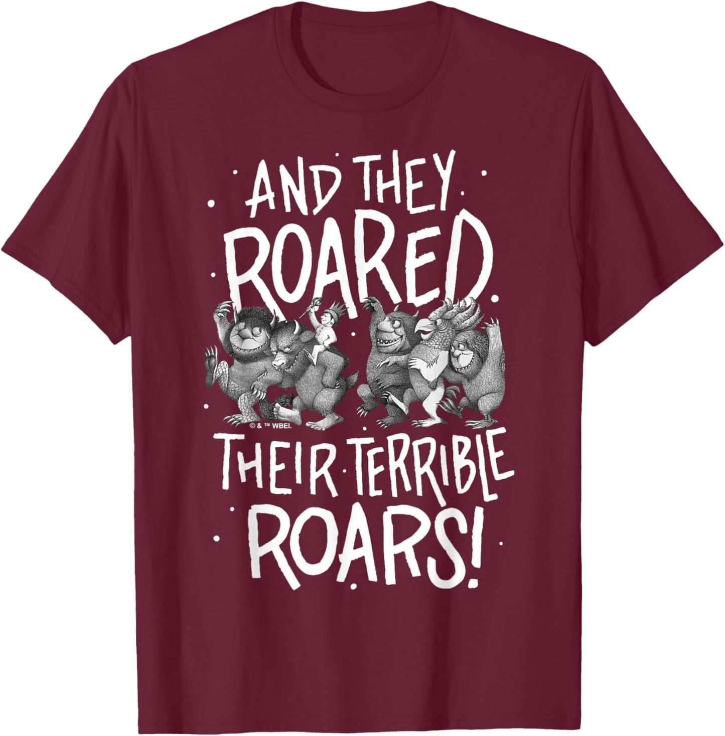 Where The Wild Things Are - They Roared Their Terrible Roars T-Shirt - T-Shirt | Maroon