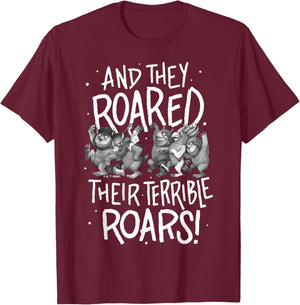 Where The Wild Things Are - They Roared Their Terrible Roars T-Shirt - T-Shirt | Maroon