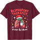 Respiratory Therapist Lung Grumpy But Merry Christmas Xmas T-Shirt - T-Shirt | Maroon