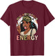 Big Aquarius Energy Black Woman Birthday Funny Camo T-Shirt - T-Shirt | Maroon