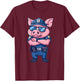 Kids Police Pig T-Shirt - T-Shirt | Maroon
