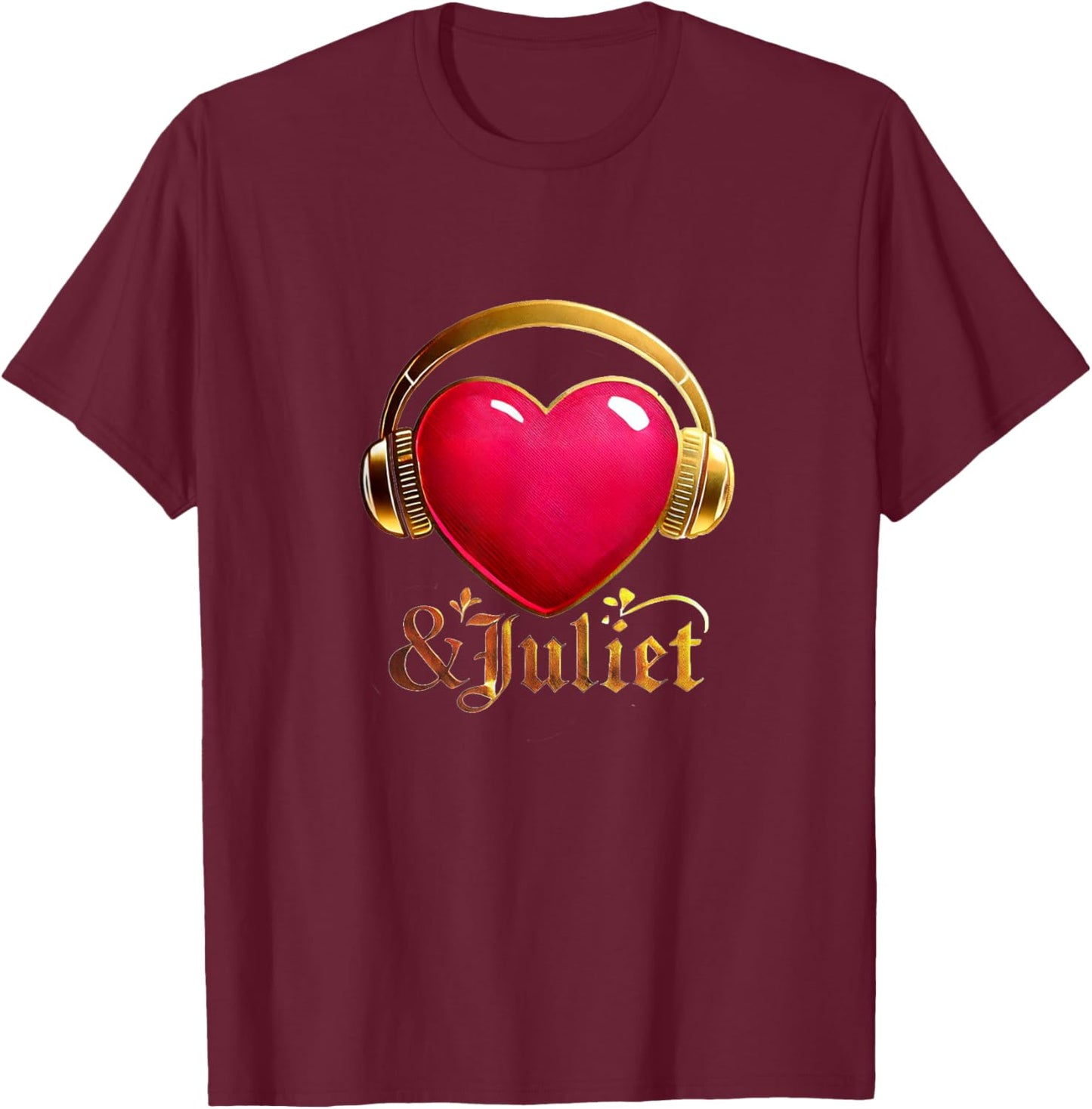 & Juliet Musical Theatre Heart Musicals T-Shirt - T-Shirt | Maroon