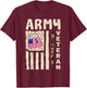 American Flag Camo Proud Us Army Veteran Of Veteran's Day T-Shirt - T-Shirt | Maroon