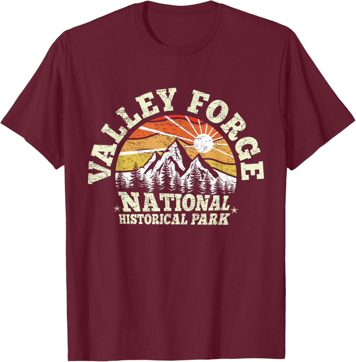 USA Pennsylvania 1893 Valley Forge National Historical Park T-Shirt - T-Shirt | Maroon