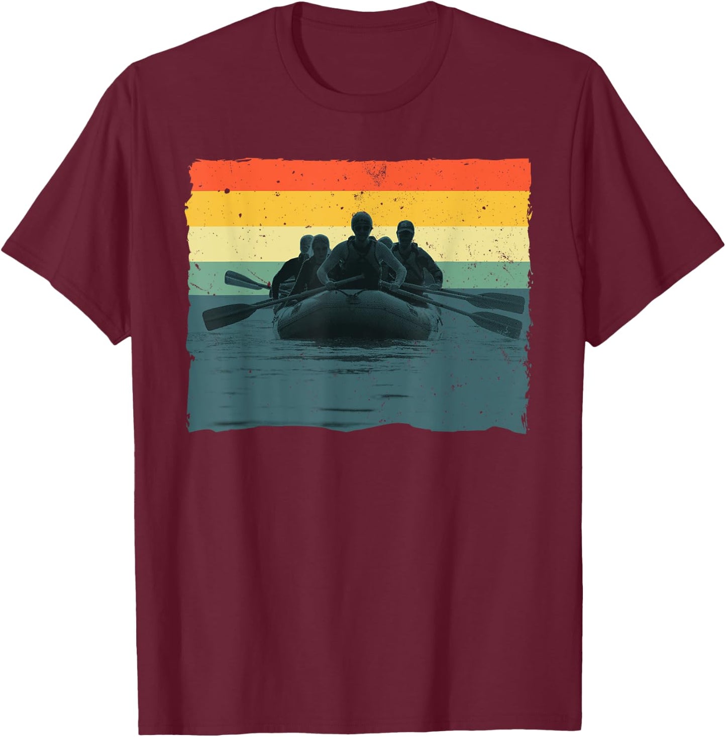 Cool Rafting Art Women White Water Rafting Lover T-Shirt - T-Shirt | Maroon