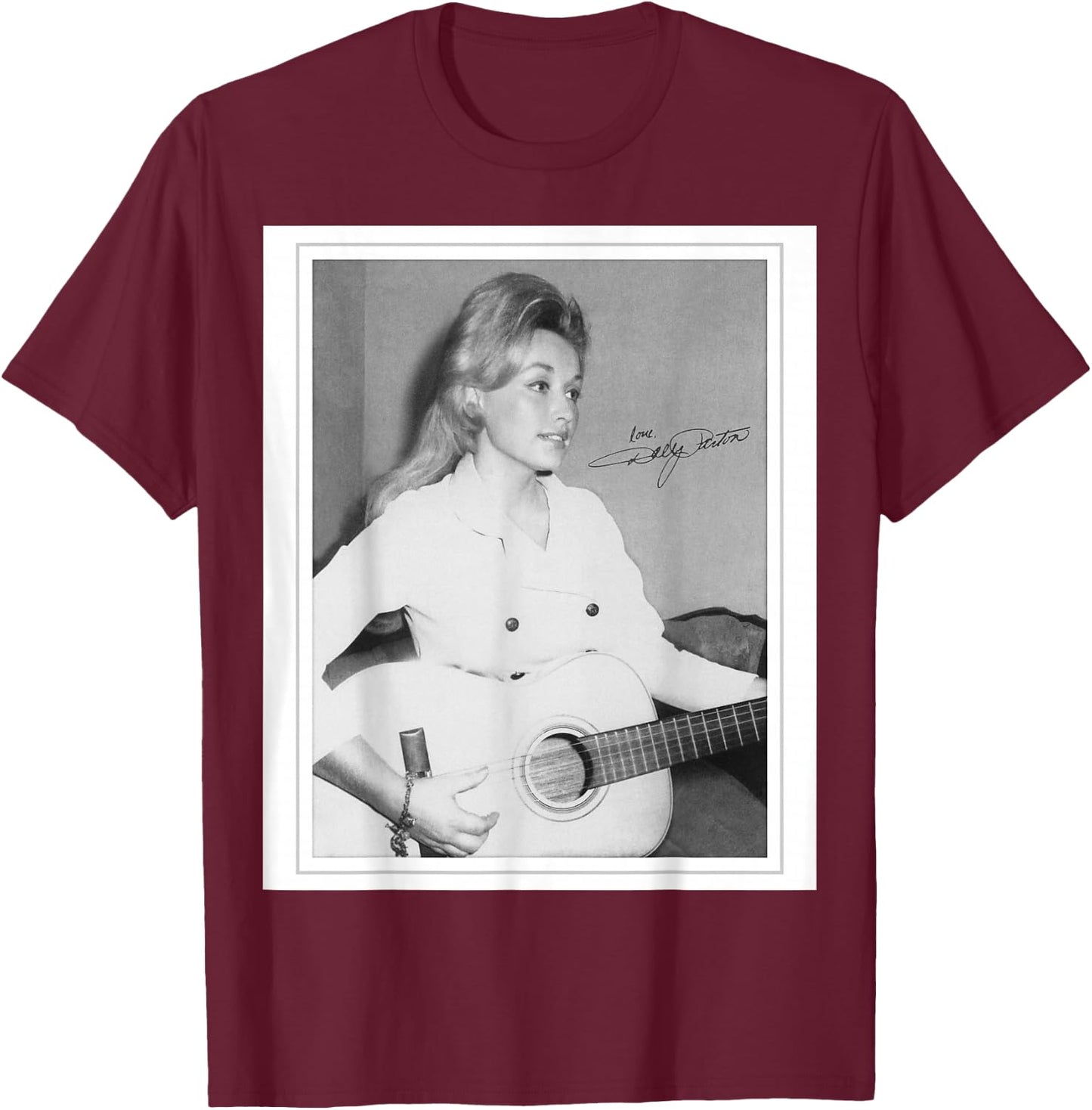 Dolly Parton Vintage Polaroid Small T-Shirt - T-Shirt | Maroon