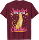 Just A Girl Who Loves Cheetahs African Savanna Zookeeper T-Shirt - T-Shirt | Maroon