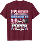Burnouts or Bows Poppa Loves You Gender Reveal Party T-Shirt - T-Shirt | Maroon