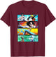 Naruto Shippuden Naruto vs Sasuke T-Shirt - T-Shirt | Maroon