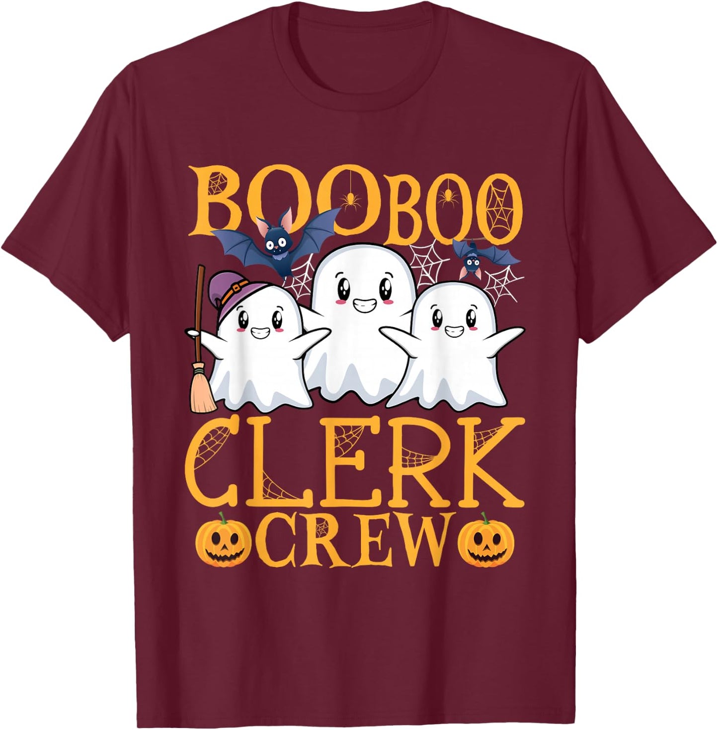 Clerk Halloween Job Design Halloween Crew Clerk T-Shirt - T-Shirt | Maroon