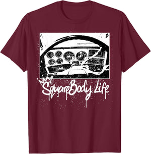Squarebody Life C10 Classic truck Squarebody Nation T-Shirt - T-Shirt | Maroon