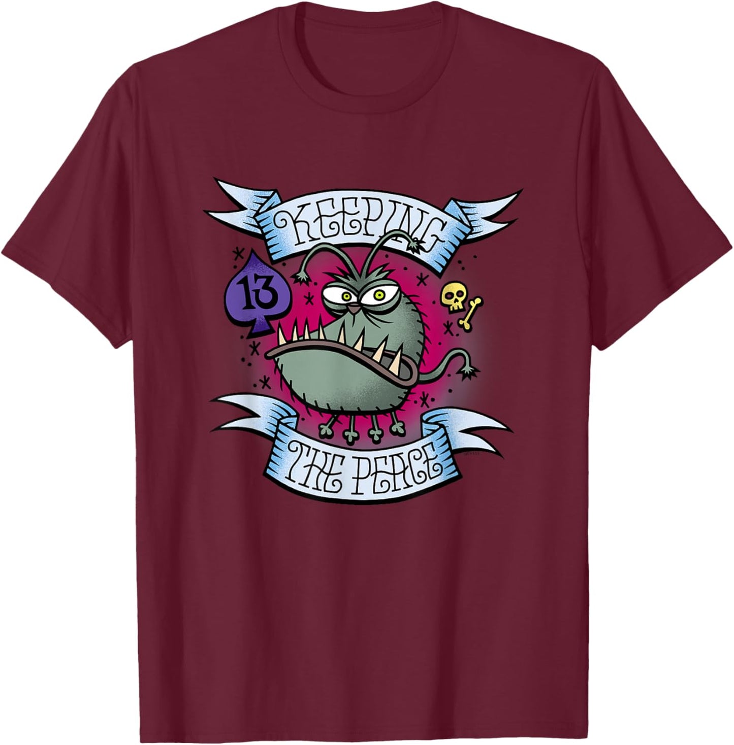 Minions Keeping The Peace Kyle Retro Logo T-Shirt - T-Shirt | Maroon