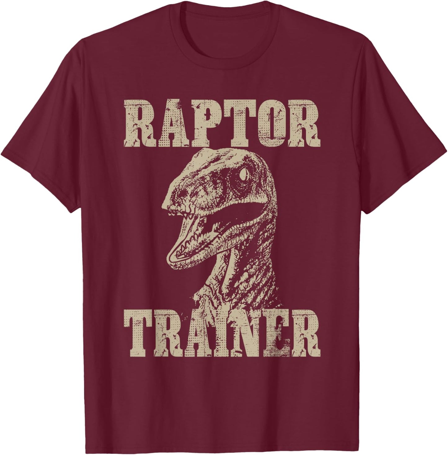 Raptor Trainer Funny Dinosaur Lover Halloween Costume T-Shirt - T-Shirt | Maroon