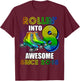 Roller Skating 8th Birthday Boys Rollin into 8 Awesome 2016 T-Shirt - T-Shirt | Maroon