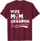 Breast Cancer Awareness Ribbon Wife Mom Grandma Survivor T-Shirt - T-Shirt | Maroon