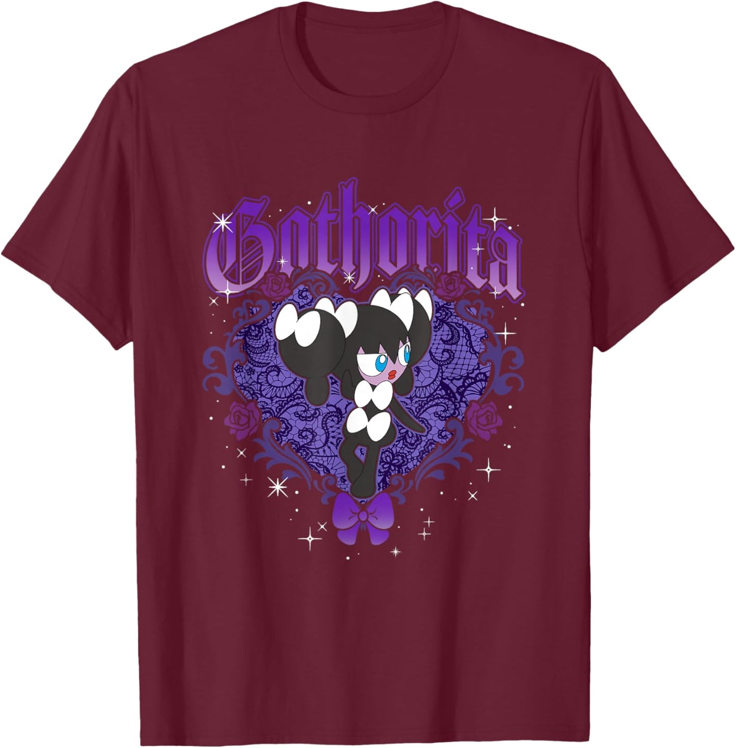 Pokémon Gothorita Vintage Heart Shaped Portrait T-Shirt - T-Shirt | Maroon