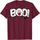Super Mario Boo Large Text Logo Poster T-Shirt - T-Shirt | Maroon