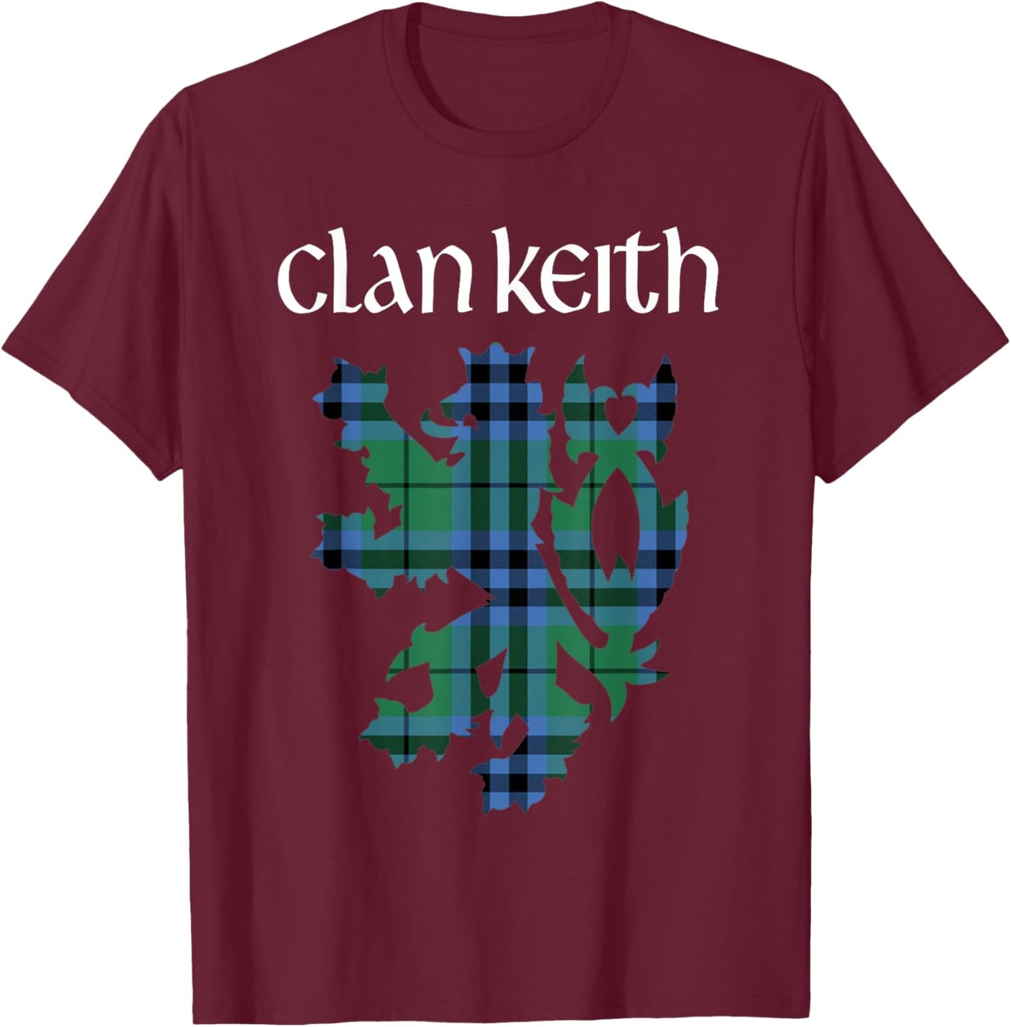 Clan Keith Tartan Scottish Family Name Scotland Pride T-Shirt - T-Shirt | Maroon