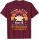 Sarcasm Retro Sunset Quote Ray Of Sarcastic Sunshine Cats T-Shirt - T-Shirt | Maroon