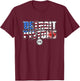 NBA Detroit Pistons American Flag Distressed Paint Spill T-Shirt - T-Shirt | Maroon