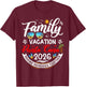 Family Vacation Punta Cana 2026 Matching Vacation 2026 T-Shirt - T-Shirt | Maroon