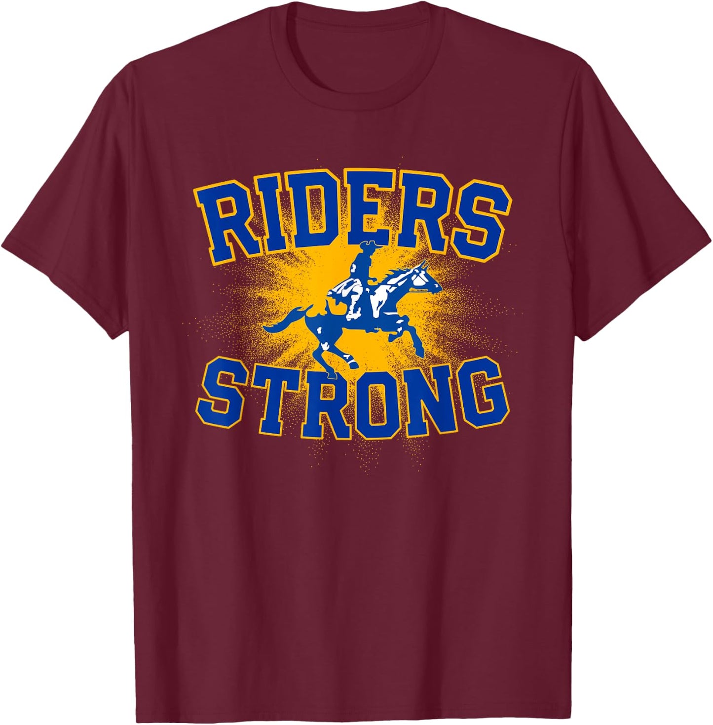 Caesar Rodney Riders Logo Strong Flag HS T-Shirt - T-Shirt | Maroon