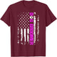 Dog Groomer Shirt American Flag Patriotic Dog Groomer Gift T-Shirt - T-Shirt | Maroon
