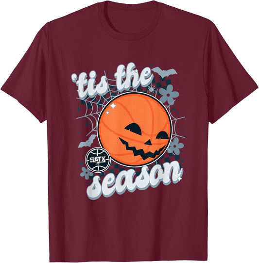 NBA San Antonio Spurs Halloween Spooky Season T-Shirt - T-Shirt | Maroon